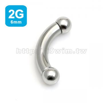 bent barbell 2G (6 x 25mm) - 0 (thumb)