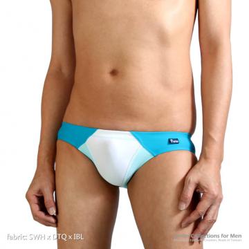 sports swim briefs in grid colors - 2 (thumb)