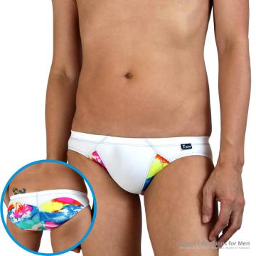 sports swim briefs in grid colors - 0 (thumb)