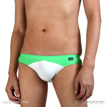 sports swim briefs in grid colors - 4 (thumb)