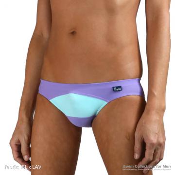 sports swim briefs in grid colors - 2 (thumb)