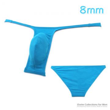 Narrow straight pouch string bikini (full back)