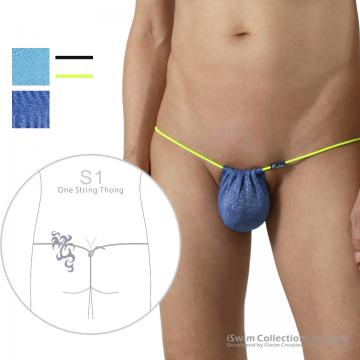 TOP 13 - Glitter pouch 3mm one-string g-string ()