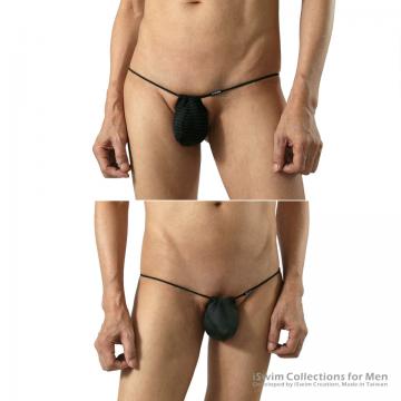 Black bulge 3mm one-string g-string - 2 (thumb)