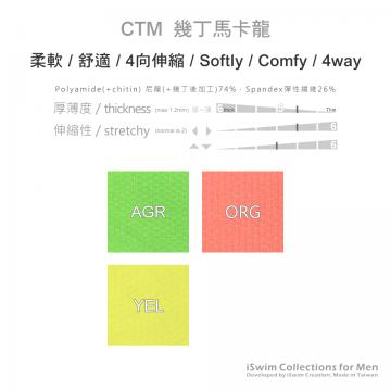 迷你極低腰細邊窄底半包臀抓縐內褲 (適nub貞操鎖) - 5 (thumb)