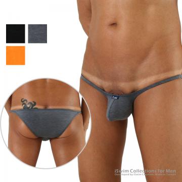 Extreme low cut sexy magic bulge string bikini (3/4 back)