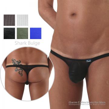 Shark bulge mesh thong in match color - 0 (thumb)