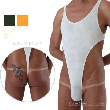 Nature pouch bodysuit thong leotard - 0 (thumb)